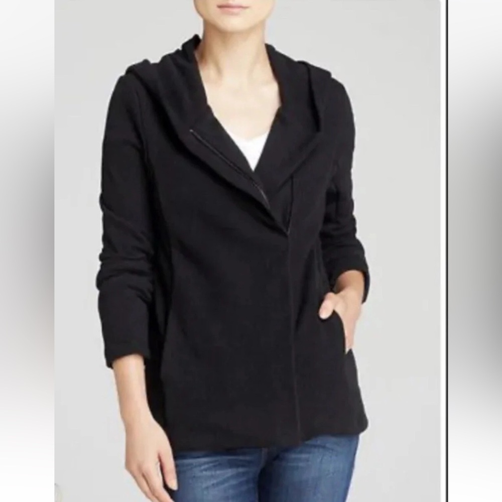 Standard James Perse Estilo black zip up heavy hoodie jacket minimalist luxury